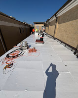 A roof under construction