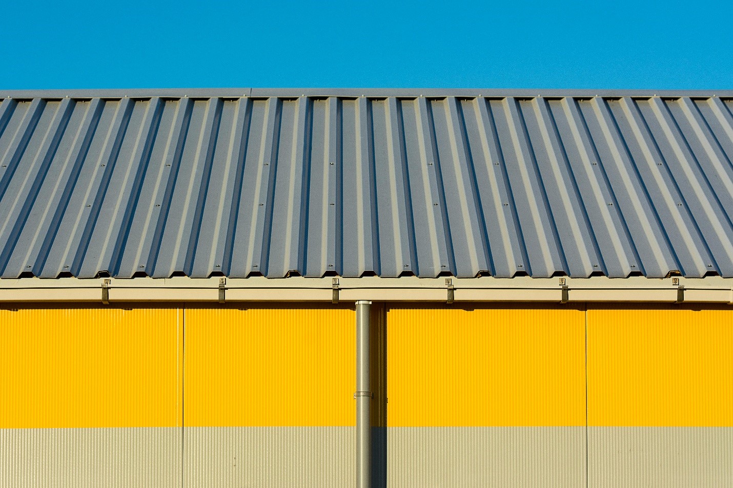 A house with metal roofing