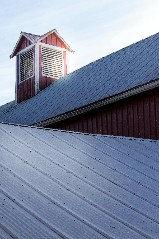 A metal roof