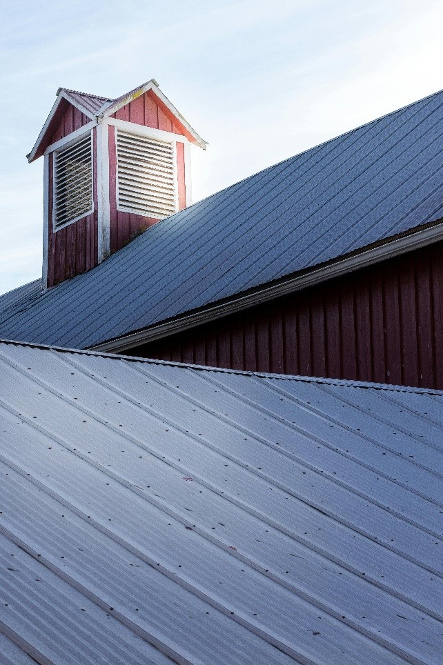 A metal roof