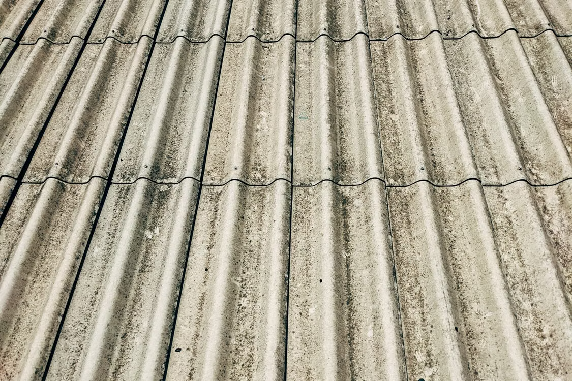 close-up of a rusty metal roof